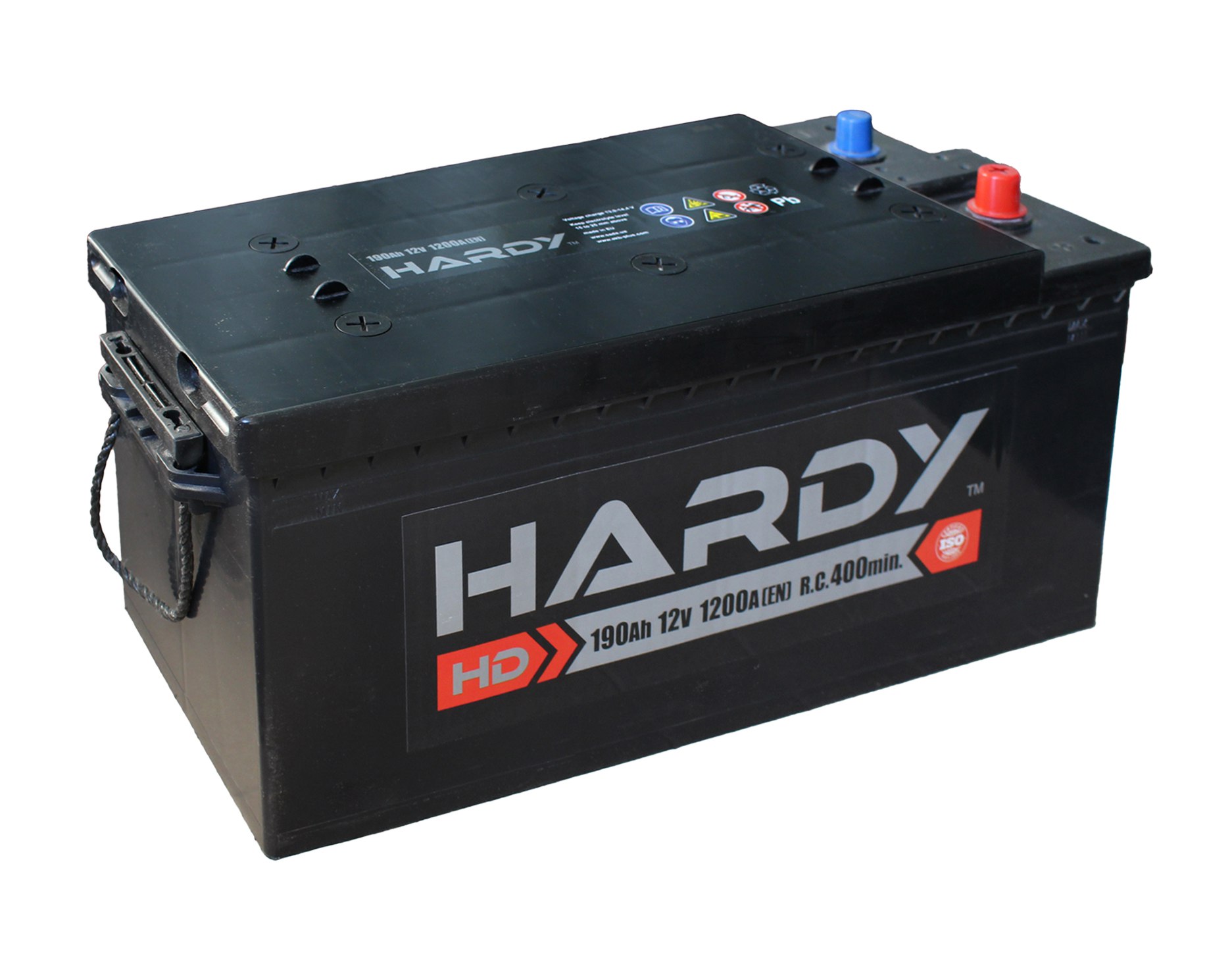 Батарея акумуляторна свинцева стартерна 6СТ-190Аз (3) HARDY